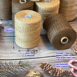 Papel De Palha De Fio De Raffia Fibra De Linho Natural Para Crochet Artesanato Material De Tricô De Mão Chapéu De Verão Bolsa Cesta Cobertor - Image 3