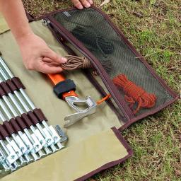 Outdoor Camping Ground Nail Hammer Kits, Estaca de barraca portátil, Saco de armazenamento Peg dobrável, Acessórios para barraca - Image 2