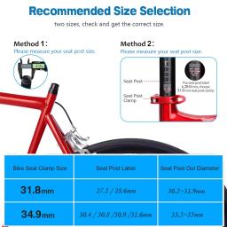 Braçadeira para selim de bicicleta, liberação rápida, liga de alumínio, trava para selim, mtb, 31.8mm, 34.9mm, acessórios de ciclismo - Image 3