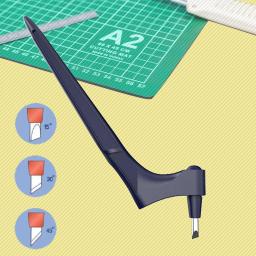 Artesanato de corte Kit Ferramentas com lâminas, Art Pen Cutting, Giroscópio giratório de 360 graus, 15 graus, 30 lâminas, 45 graus Mat - Image 1