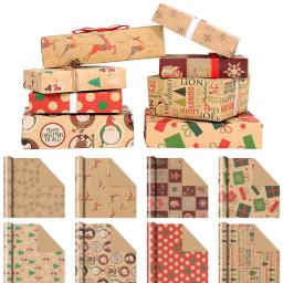 Papel De Embrulho De Presente De Natal Para Aniversário, Papel De Embalagem Kraft, Material DIY Bag, Decoração De Presente De Ano Novo - Image 2