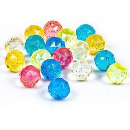 5 pçs diversão diamante bounce bola arco-íris cor bola de borracha elástica das crianças flutuando na água pedra preciosa twister brinquedo presente - Image 5
