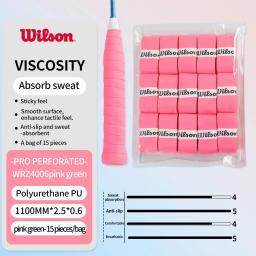 15/pcs wilson overgrip original anti deslizamento raquete de tênis sweatband apertos padel absorção de choque aperto fita acessórios de treinamento - Image 5