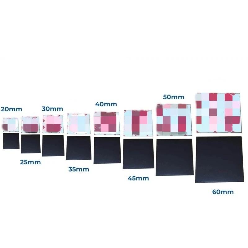 Tira magnética com ímãs de borracha quadrados ou redondos adesivos, forte adesivo, folha magnética macia auto-adesiva, 10 PCs, 20PCs - Image 1