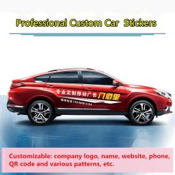 Diy personalizado carro janela traseira corpo publicidade adesivos texto personalidade padrão logotipo da empresa telefone anime personagens dos desenhos animados - Image 2