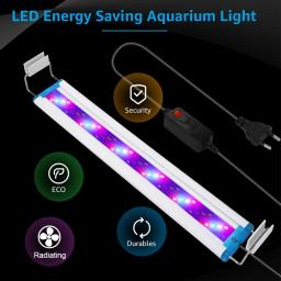 Super Slim LED Iluminação para Aquário, Rgb Aquatic Plant Light, extensível, clipe impermeável para aquário, 90-260V, luzes coloridas, 18-58cm - Image 3