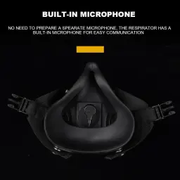 Máscara especial do respirador tático, metade do rosto máscara de gás, microfone embutido, equitação de combate, paintball, airsoft engrenagem protetora - Image 3