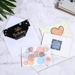 18 pçs presente festa convite cartões feliz aniversário diy decoração cartão de mensagem em branco dobrável cartão com envelope 6x9cm - Image 3
