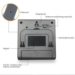 Cozinha Digital Cozinhar Termômetro Carne Temperatura De Alimentos Para Forno BBQ Grill Função Temporizador com Sonda Medidor De Calor para Cozinhar - Image 3