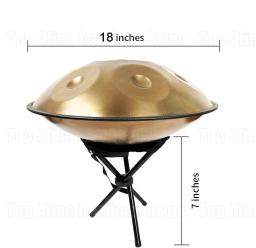 Instrumento de tambor com mão macia Pan Bag, tambor de aço, ouro, 9 notas, G e C, 432Hz, 440Hz, 18" - Image 2