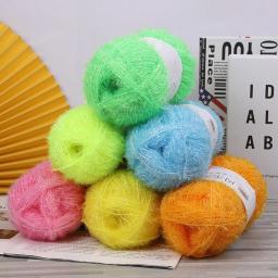 Linha De Seda De Vidro Colorido Para Saco De Boneca DIY, Seda Dourada, Toalha De Lavagem De Louça Coreana, Linha De Seda Brilhante, Tecido À Mão, 100g por Rolo - Image 2