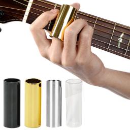 1pc 60mm barra deslizante de guitarra aço inoxidável metal/vidro dedo slides para guitarra ukulele instrumentos cordas acessórios guitarra - Image 1
