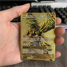 Arceus Vmax Pokemon Metal Cartões, DIY Game Collection Cartões, Ouro Edição Limitada, Pikachu Charizard, Presente Kids, Ponto 10000 - Image 1