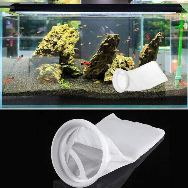 Saco de Filtro Reutilizável de Nylon para Aquários - Ideal para Tanques de Água Salgada e Fresca, Resinas e Carvão Ativado, 100µm, 1 Unidade