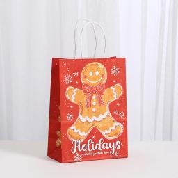 Sacos De Embrulho De Presente De Natal, criativo Novo Anime Bonito Pequeno Animal Handheld Sacos De Papel Kraft, 6pcs - Image 5