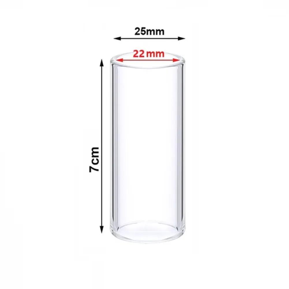 Guitarra Slide Bar Finger Slides, Metal, vidro para guitarra, Ukulele, Acessórios de instrumentos de corda, claro, alto, 70mm x 25mm - Image 1