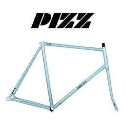Quadro bicicleta retro Steel853, engrenagem fixa, azul, PIZZ-E1 - Image 1