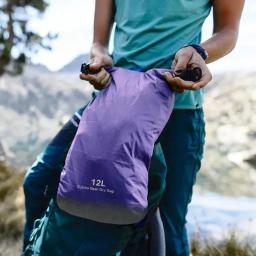 Saco seco impermeável de nylon 70D Saco à deriva Pacote de armazenamento de roupas de natação Rafting Saco de esporte de caiaque 1pc - Image 1