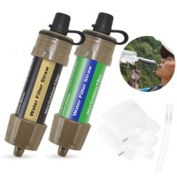 Filtro de água ao ar livre Straw Water Filtration System, purificador para preparação de emergência, Camping, Traveling, 1 Pc, 2Pcs - Image 1