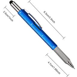 7 In1 Multifunções Caneta Esferográfica com Modern Handheld Ferramenta Medida Régua Técnica Chave de Fenda Touch Screen Stylus Espírito Nível - Image 6