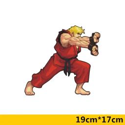 Adesivos de carro para Street Arcade Game, Ryu Ken Masters, Decalques criativos engraçados, Covers Scratches, Auto Tuning Styling, 19cm x 17cm - Image 6