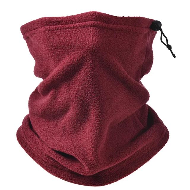 Lenço de pescoço masculino com cordão: bandana quente e cachecol à prova de vento para snowboard e inverno 2024