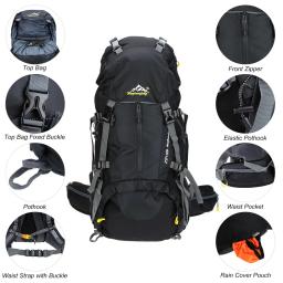 Lixada-impermeável Outdoor Sport Mochila, Caminhadas, Trekking, Camping, Travel Pack, Montanhismo, Escalada Mochila, Capa de chuva, 50L - Image 5