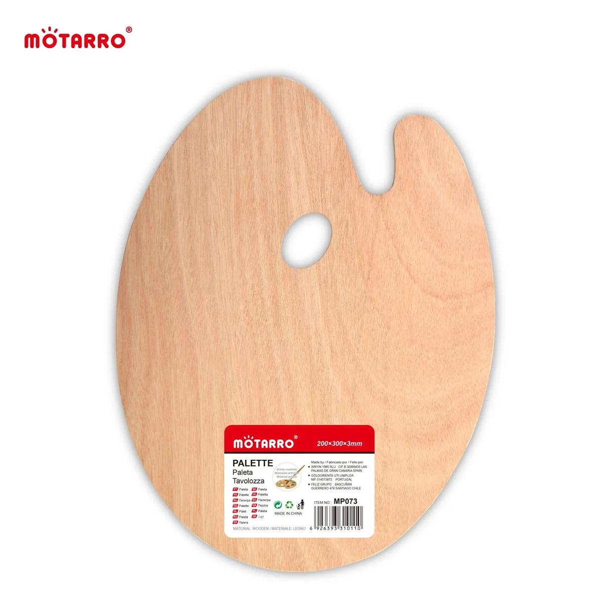11.2 "X 7.9" Paleta De Tinta De Madeira Com Thumb Hole Wood Oil Paint Palette Artista Palete para Art Supply - Image 1