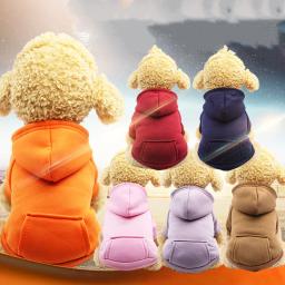 Moletom com capuz quente para cães, roupas para raças médias e pequenas, capuz de cachorros, buldogue francês, peluche, pet suprimentos, inverno - Image 1