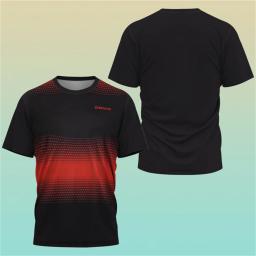 Roupa esportiva de tênis de mesa de manga curta masculina, camisa esportiva de treinamento diário, tops confortáveis, academia - Image 3