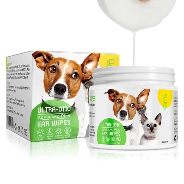 Almofadas de Algodão para Remoção de Cera dos Ouvidos de Pets - Toalhetes de Limpeza e Luvas para Cães