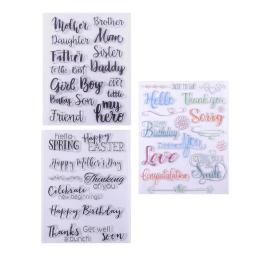 Folhas de carimbos de borracha transparentes, arte durável, artesanato DIY para jornal Scrapbooking, decoração artesanal - Image 1