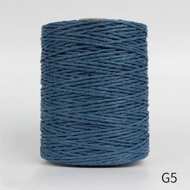 Fio de Palha Natural para Crochê e Malha com Linhas Coloridas - Ideal para DIY de Chapéus e Artesanato, 280-300m