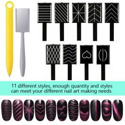 Olho de gato Magnetic Nail Art Tools, Ímã poderoso, Adequado para Gel Polimento, Beleza, Manicure Decoração Suprimentos, 11 Pcs/Set - Image 2
