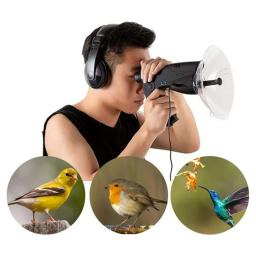Telescópio Direcional Preto para Prato Parabólico, Visão Clara, Ouvindo Aves Ouvindo, Longa Distância - Image 1