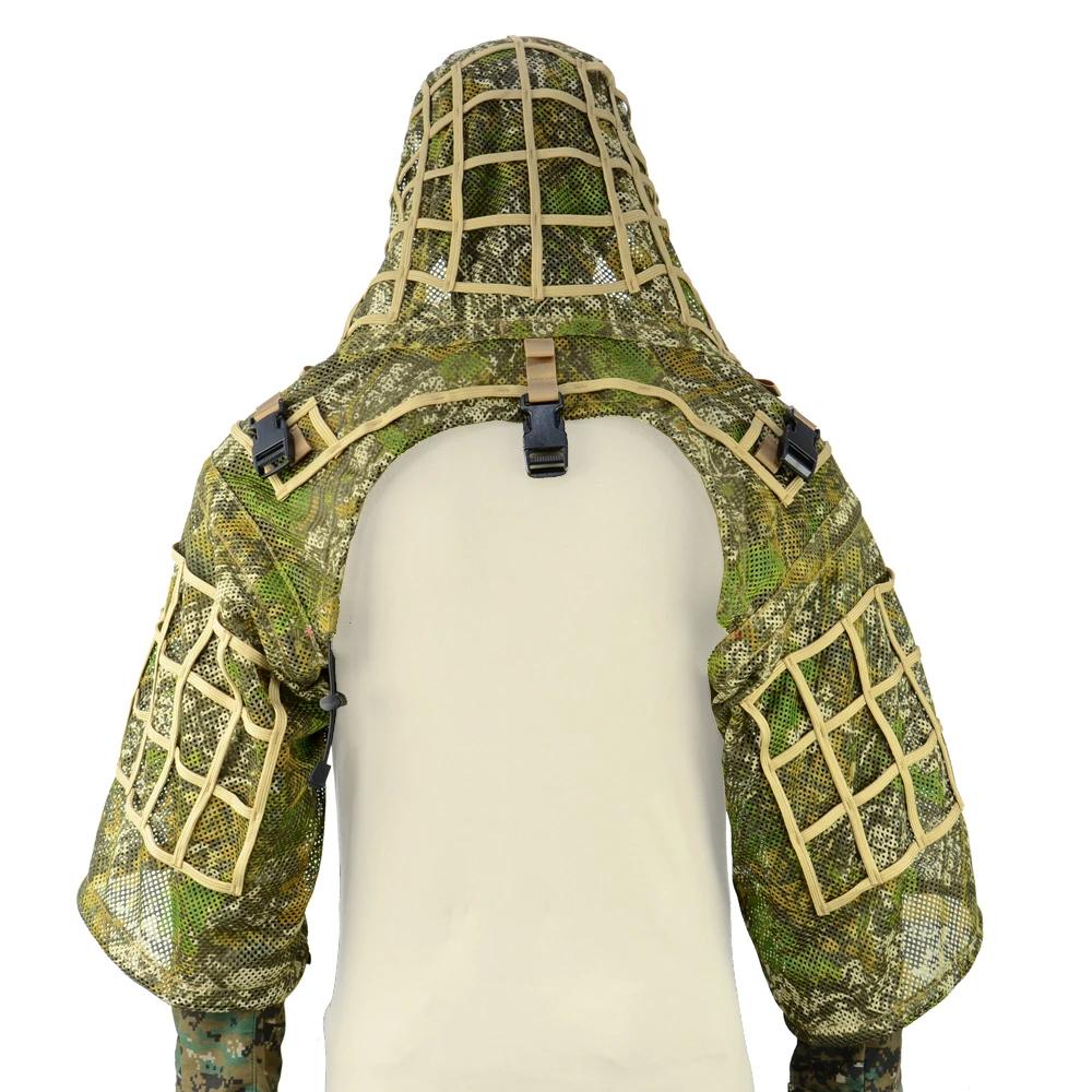 ROCOTACTICAL-Respirável Sniper Ghillie Suit, Woodland Mesh, Nylon, Fundação para a Caça, Airsoft Wargame, Viper Hood - Image 1