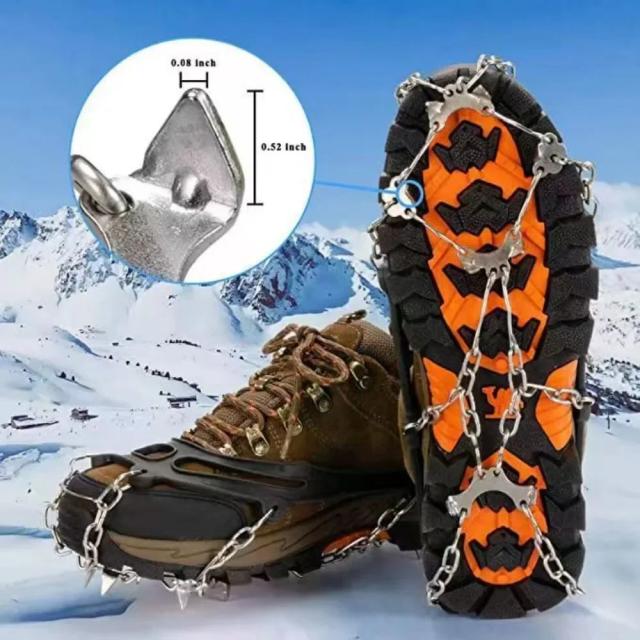 Crampons de Escalada Antiderrapantes 8 Dentes para Calçados EU34-35