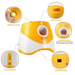 Lançador de bolas automático para cães pequenos e médios, Pet Training, Lançador de tênis, Indoor e Outdoor Interactive Toy - Image 6