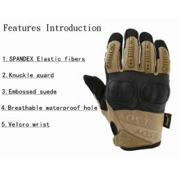 Luvas de couro armadura proteção concha masculino, desgaste completo do dedo, desgaste tático, novo - Image 6