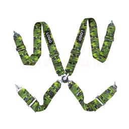 Camuflagem Logo Estilo Cinto de Segurança, Snap-On Camlock Racing Harness, ajustável Drift Alça de Segurança, 4 Ponto, 3" - Image 1