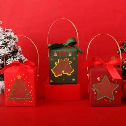 MissDeer-Caixa De Presente De Papel De Natal, Decorações De Natal Para Casa, Saco De Doces E Chocolate, Suprimentos De Ano Novo, Natal, 1Pc, 2024 - Image 1