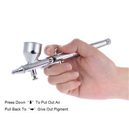 Nasedal NT-180 dupla-ação pistola 9cc gravidade feed airbrush kit conjunto para arte artesanato modelo corpo prego - Image 4