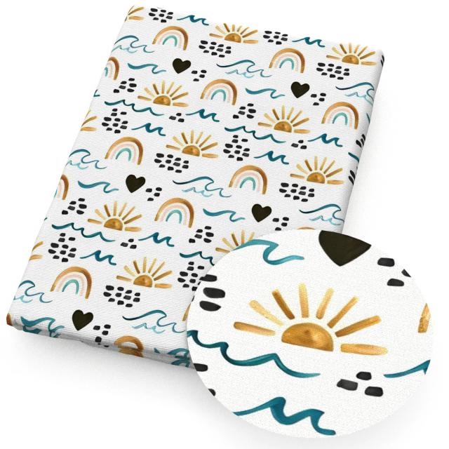 Tecido de Algodão Poliester Impressão para Patchwork e Quilting - Material Ideal para Costura e DIY, 50x145cm