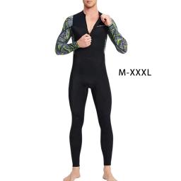 Fato de mergulho neopreno para homens, corpo inteiro mergulho terno com zíper frontal, para snorkeling, surf e natação - Image 3