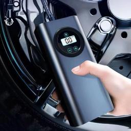 Compressor De Ar Elétrico, Recarregável, Alta Precisão, Bomba De Ar Portátil, Display LCD, Bomba De Pneu Elétrico Com Medidor De Pressão Digital - Image 3