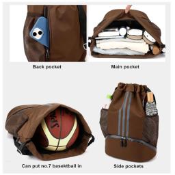 Bolso de bola grande para homens e mulheres, sacos de ginástica, viagem, acampamento, fitness, basquete, estudantes, mochilas esportivas femininas, masculino - Image 5