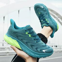 Sapatos esportivos de malha respirável para homens, tênis de corrida leve, sapatos casuais, novo, verão, 2024 - Image 6