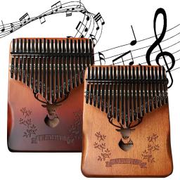 Full Wood Kalimba com furo de som para iniciantes, 21 chaves, instrumento musical, inclui instrução bolsa de transporte, Tune Hammer - Image 1