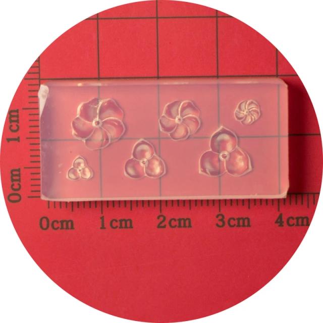 Molde de Silicone Decorativo para Arte em Unhas - Flor 3D com Cinco Pétalas
