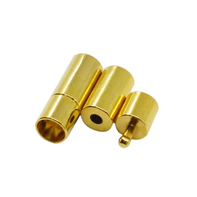 Fechos Magnéticos de Metal para Jóias - End Caps em Preto, Ouro e Ródio, 10 Peças para Projetos DIY de Pulseiras e Colares